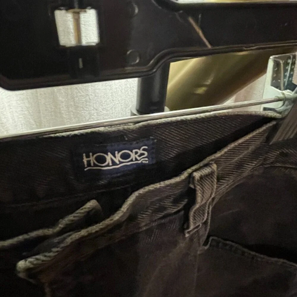 HONORS jorts black‎ denim 34 12 indie sleaze grunge perfect fit long guc